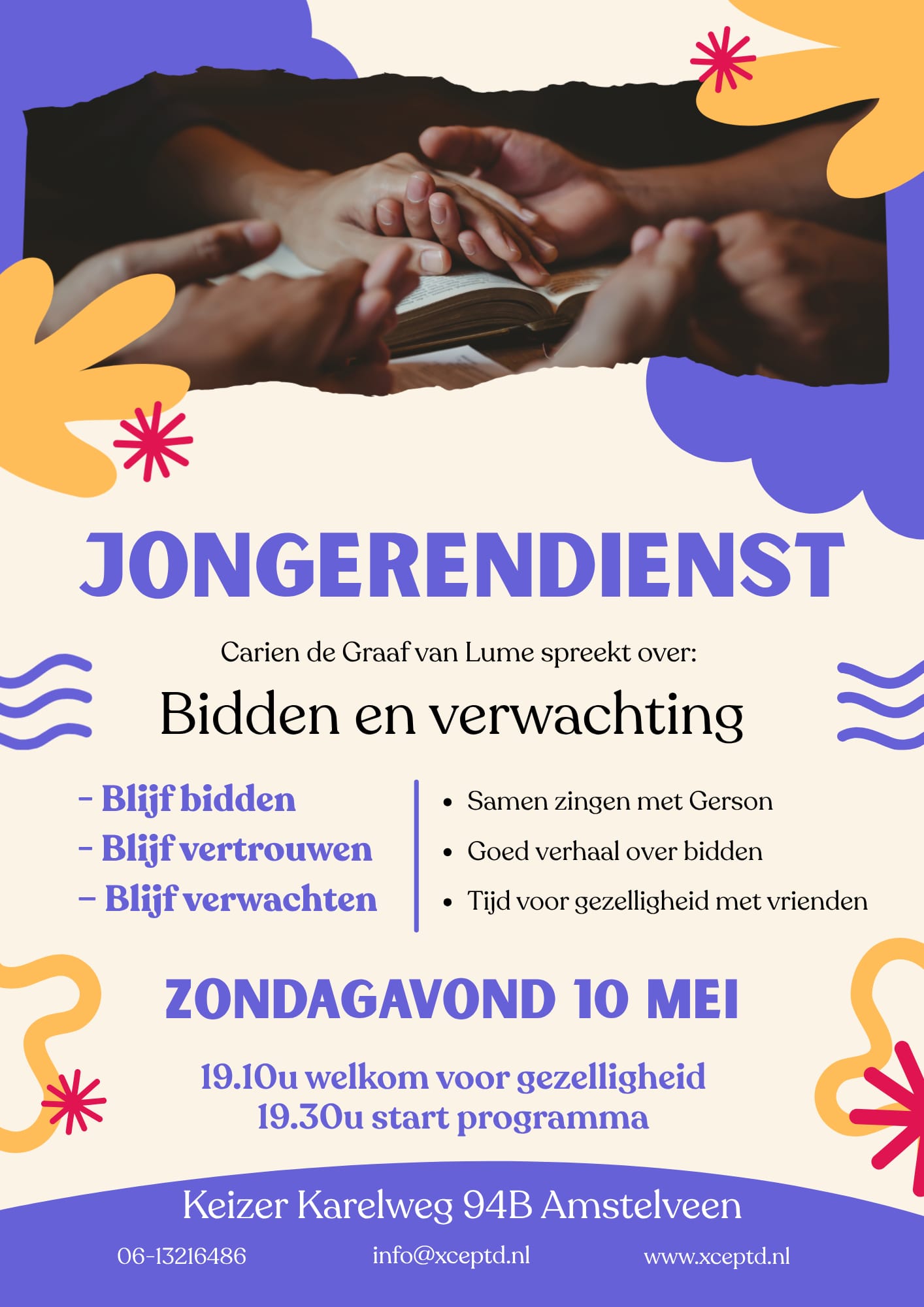 Flyer jongerendienst XCEPTD 10 mei